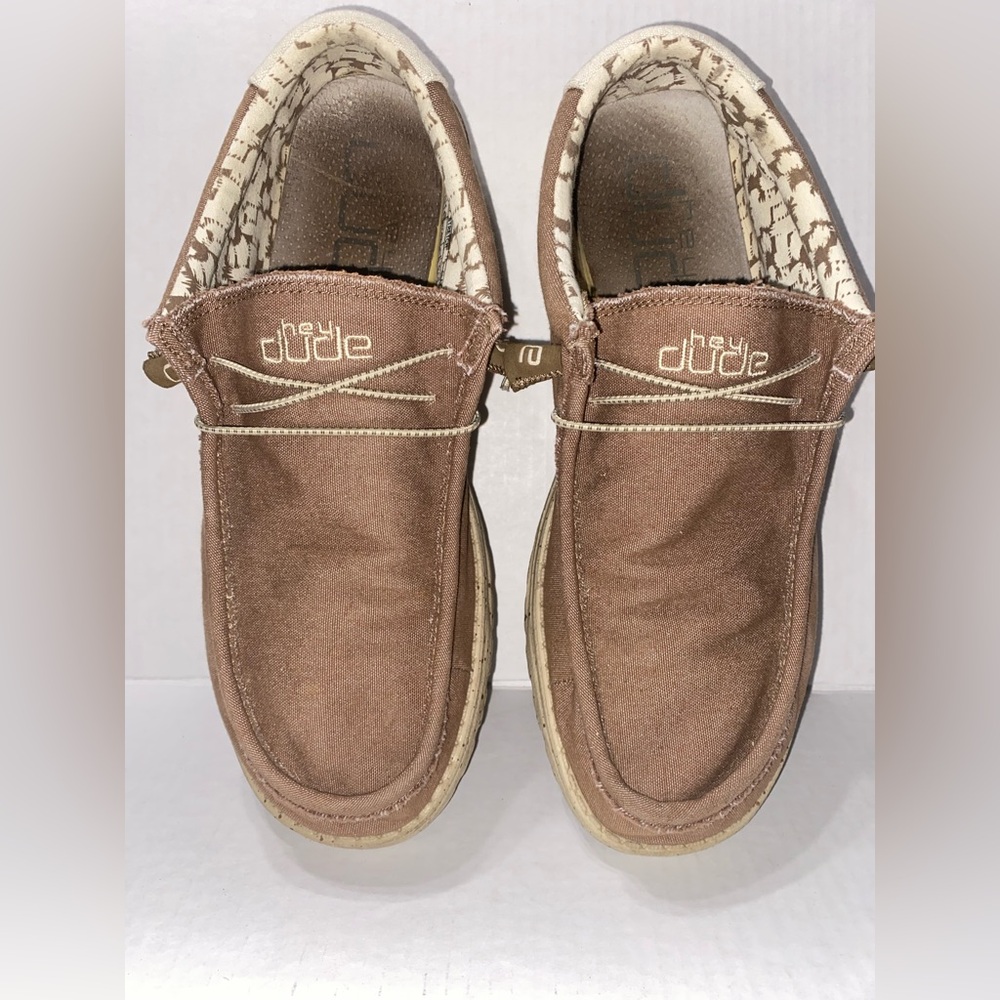 Hey Dude Wally Stretch Tan Slip-On Loafers size 14